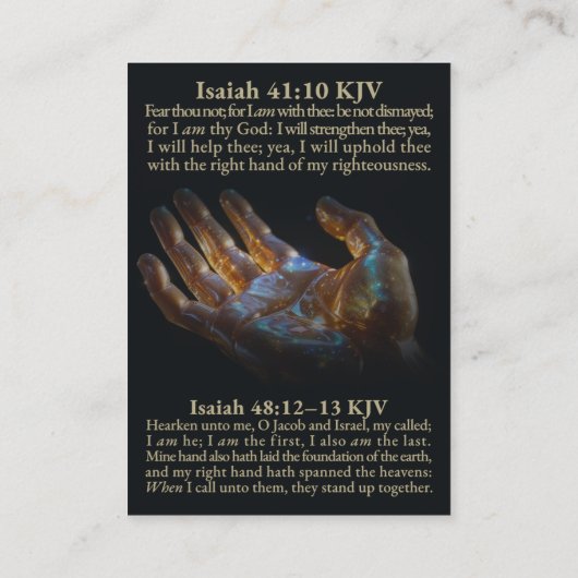 The First and Last LORD King of Israel KJV Card Visitekaartje (Achterkant)