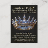 The First and Last LORD King of Israel KJV Card Visitekaartje (Voorkant)
