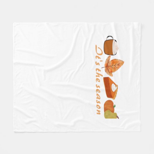 The First Day Of Fall Hello Fall Fleece Deken (Voorkant (Horizontaal))