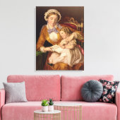 The First Lesson, pub. by Baxter, 1855 (print) Canvas Afdruk (Insitu (Woonkamer))