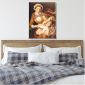 The First Lesson, pub. by Baxter, 1855 (print) Canvas Afdruk (Insitu (Slaapkamer))