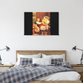 The First Smile', Albert Anker_Groups en Figures Canvas Afdruk (Insitu (Slaapkamer))