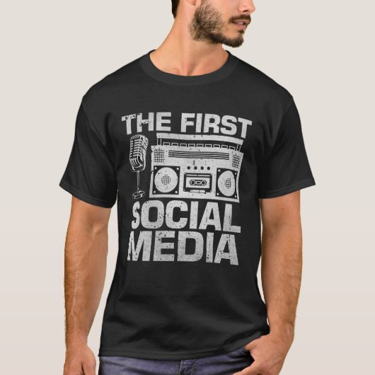 The First Social Media Ham Radio Amateur Radio Ope T-shirt (Voorkant)