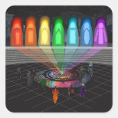 The First Step Vierkante Sticker (Voorkant)