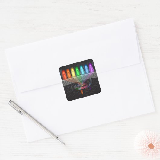 The First Step Vierkante Sticker (Envelop)