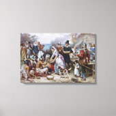 The First Thanksgiving by Jean Ferris c. 1912 Canvas Afdruk (Voorkant)