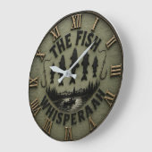 The Fish Whisperer Rustic Fisherman Cabin Grote Klok (Hoek)