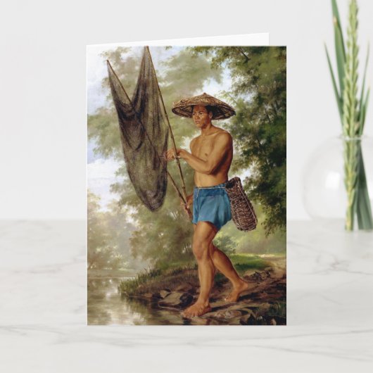 The Fisher from Sacag Fine Art Greetings Card Kaart (Voorkant)
