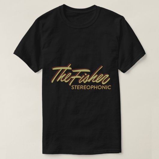 The Fisher Stereophonic  1950s emblem Tribl T-shirt (Design voorkant)