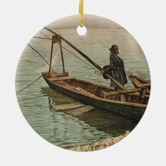The Fisherman (door Max Kurzweil) Keramisch Ornament (Achterkant)
