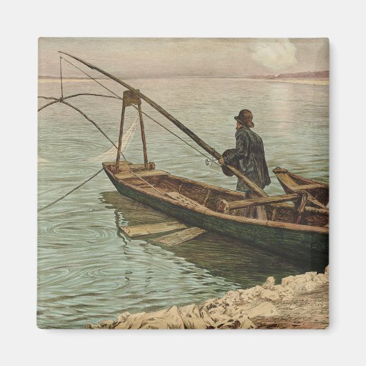 The Fisherman (door Max Kurzweil) Magneet (Voorkant)