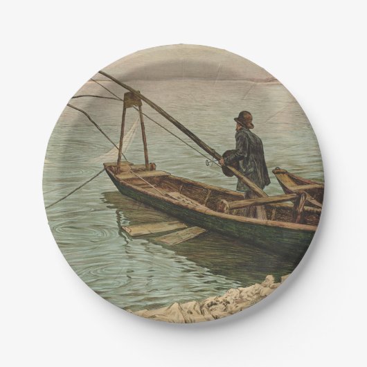 The Fisherman (door Max Kurzweil) Papieren Bordje (Voorkant)