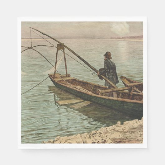 The Fisherman (door Max Kurzweil) Servet (Voorkant)