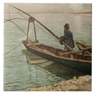 The Fisherman (door Max Kurzweil) Tegeltje