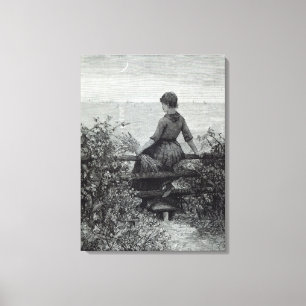 The Fisher's Lass, from 'Leisure Hour', 1888 Canvas Afdruk