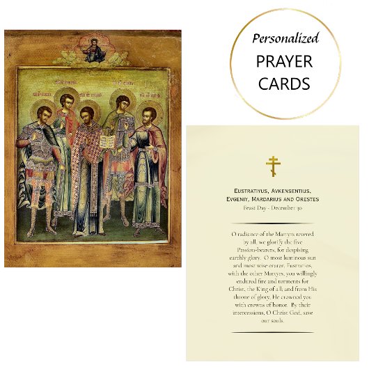 The Five Companions Holy Martyrs Prayer Card Plaatskaartje