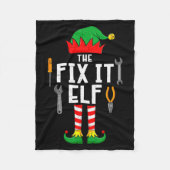The Fix It Elf Christmas Family Matching Xmas Grou Fleece Deken (Voorkant)