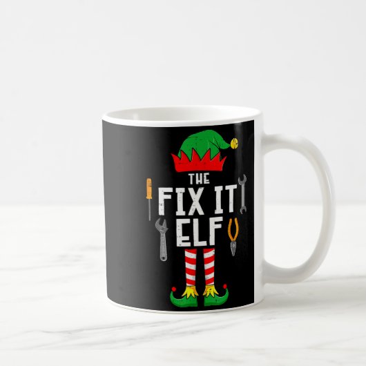 The Fix It Elf Christmas Family Matching Xmas Grou Koffiemok (Rechts)