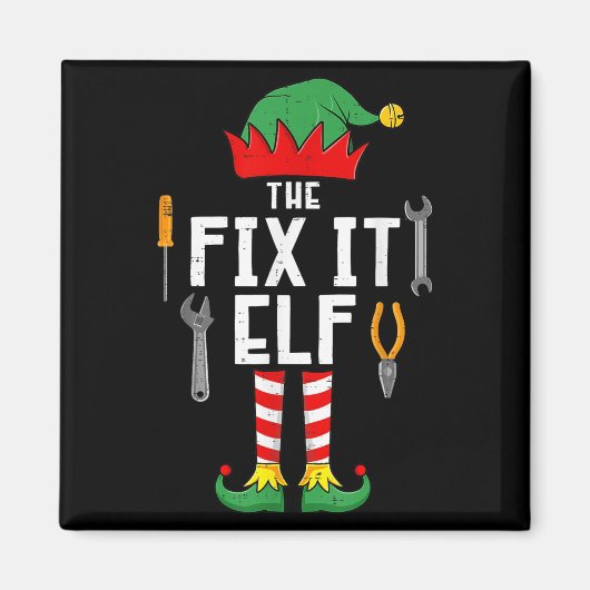 The Fix It Elf Christmas Family Matching Xmas Grou Magneet (Voorkant)