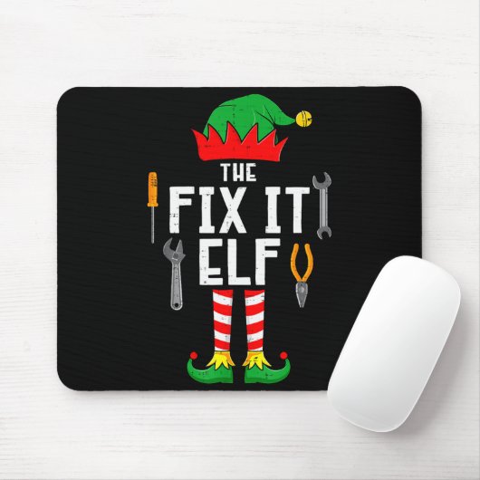 The Fix It Elf Christmas Family Matching Xmas Grou Muismat (Met muis)