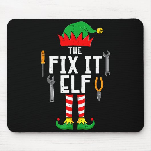 The Fix It Elf Christmas Family Matching Xmas Grou Muismat (Voorkant)