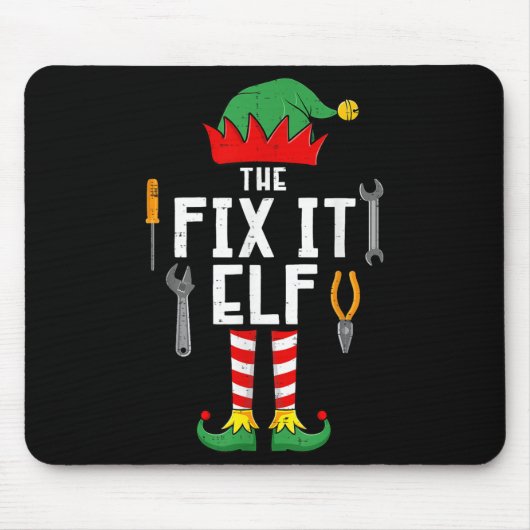 The Fix It Elf Christmas Family Matching Xmas Grou Muismat (Voorkant)