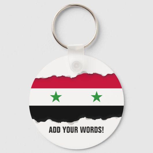 The Flag of Syria Sleutelhanger (Voorkant)