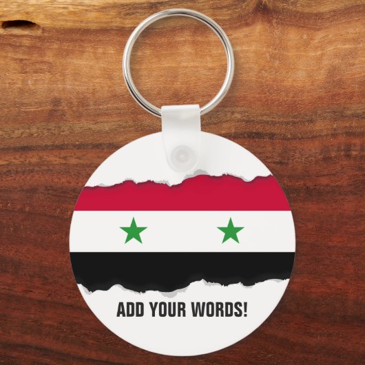 The Flag of Syria Sleutelhanger (Voorkant)