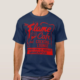 The Flame Cafe en Cocktail Lounge Retro Defunct M T-shirt