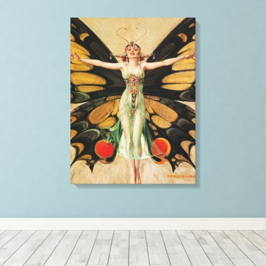 The Flapper, 1922, door Joseph Christelijk Leyende Canvas Afdruk (Insitu (Houten vloer))