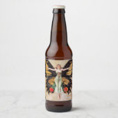 The Flapper Girl's Metamorphosis to Butterfly 1922 Bier Etiket (Voorkant)