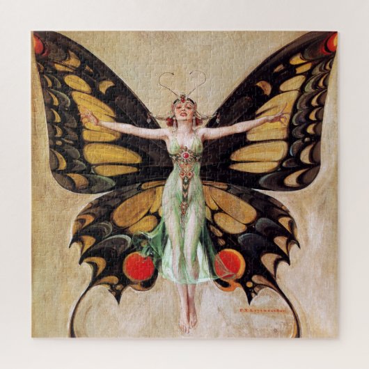 The Flapper Girl's Metamorphosis to Butterfly 1922 Legpuzzel (Verticaal)