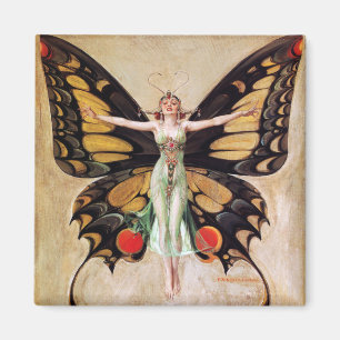 The Flapper Girl's Metamorphosis to Butterfly 1922 Magneet
