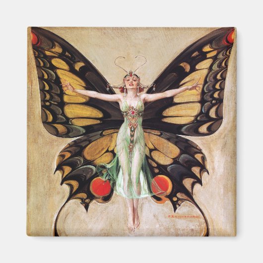 The Flapper Girl's Metamorphosis to Butterfly 1922 Magneet (Voorkant)