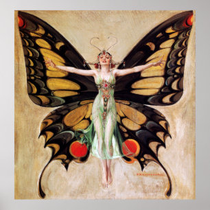 The Flapper Girl's Metamorphosis to Butterfly 1922 Poster
