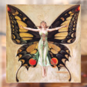 The Flapper Girl's Metamorphosis to Butterfly 1922 Raamsticker (Vel 2)