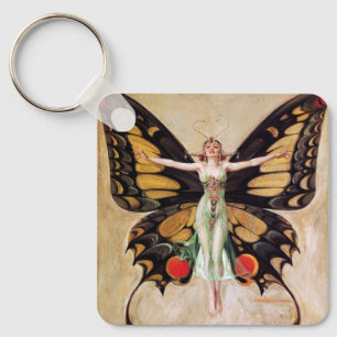 The Flapper Girl's Metamorphosis to Butterfly 1922 Sleutelhanger