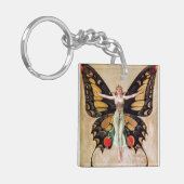 The Flapper Girl's Metamorphosis to Butterfly 1922 Sleutelhanger (Voorkant Links)