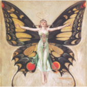 The Flapper Girl's Metamorphosis to Butterfly 1922 Sticker (Voorkant)