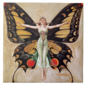 The Flapper Girl's Metamorphosis to Butterfly 1922 Tegeltje (Voorkant)