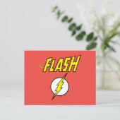 The Flash Naam & Bliksemschicht Logo Briefkaart (Staand voorkant)