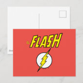 The Flash Naam & Bliksemschicht Logo Briefkaart (Voorkant / Achterkant)
