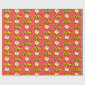 The Flash Naam & Bliksemschicht Logo Cadeaupapier (Vlak)