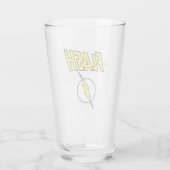 The Flash Naam & Bliksemschicht Logo Glas (Achterkant)