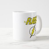 The Flash Naam & Bliksemschicht Logo Grote Koffiekop (Voorkant rechts)