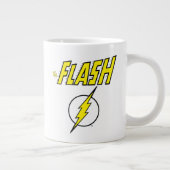 The Flash Naam & Bliksemschicht Logo Grote Koffiekop (Rechts)