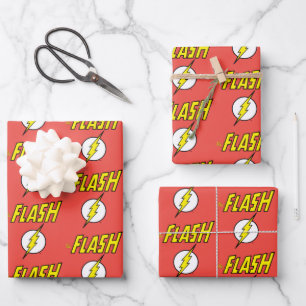 The Flash Naam & Bliksemschicht Logo Inpakpapier Vel