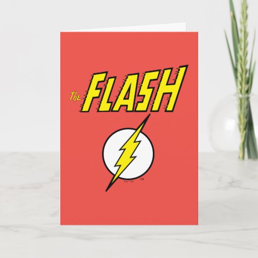 The Flash Naam & Bliksemschicht Logo Kaart (Voorkant)