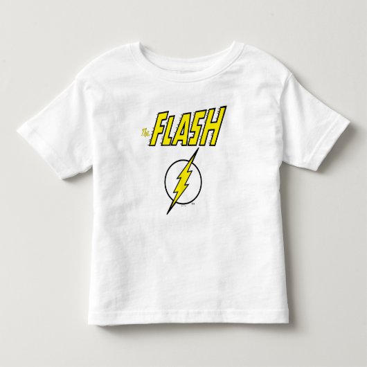 The Flash Naam & Bliksemschicht Logo Kinder Shirts (Voorkant)