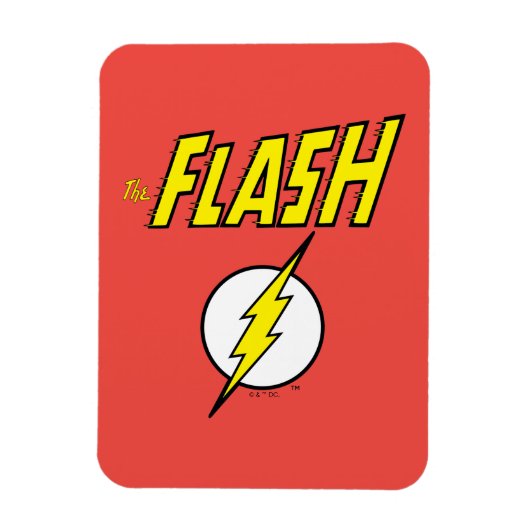 The Flash Naam & Bliksemschicht Logo Magneet (Verticaal)